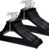 TopHangers [Set Van 20] - Houten Zwart Gelakte Kledinghangers / Combihangers Met Handige Broeklat En Rokinkepingen Perfect Voor Alle Soorten Kleding -Thuisopslag 1200x902 5
