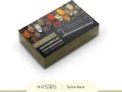 Noswo Kruidenrek Ophangbaar - Voor 24 Kruidenpotjes - 4 Stuks - Keukenrek Hangend - RVS - Zwart -Thuisopslag 1200x905 2