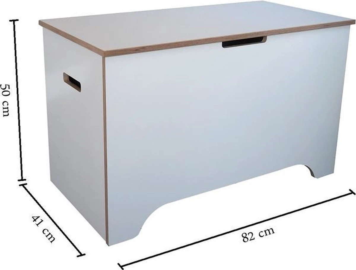 Opbergkist / Speelgoedkist XL (150L) - Stevig - Kwalitatief - Massief Hout - Wit - Speelgoed - Kinderen (Opbergbox - Opbergbank - Opbergdoos - Dekenkist - Speelgoedbank - Houten Kist) 11 Opbergkist / Speelgoedkist XL (150L) - Stevig - Kwalitatief - Massief Hout - Wit - Speelgoed - Kinderen (Opbergbox - Opbergbank - Opbergdoos - Dekenkist - Speelgoedbank - Houten Kist) - Afbeelding 9