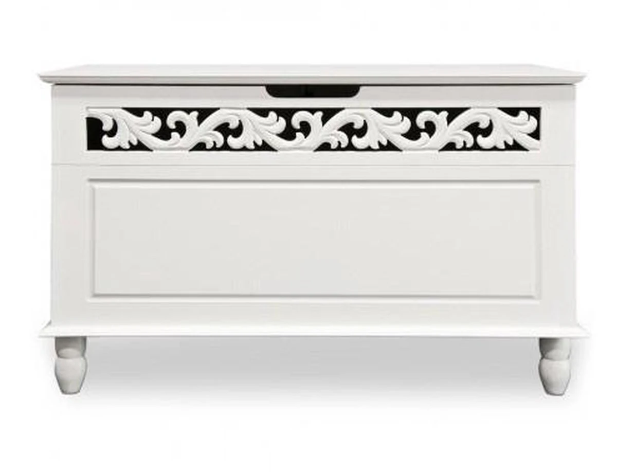 Casaria Opbergkist – Met Afsluitbare Deksel - 80x40x48 Cm Wit 3 Casaria Opbergkist – Met Afsluitbare Deksel - 80x40x48 Cm Wit