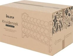 Deleca Kruidenrek Organizer Met 24 Kruidenpotjes - Vierkant - Strooideksel & Labels - Ophangbaar Of Staand - Industrieel / Zwart -Thuisopslag 1200x920