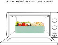 Lunchbox - Meal Prep Bakjes - Lunch Box Met Deksel - Meal Prep – Bento Box - Lunchtrommel Met Bestek Beige -Thuisopslag 1200x924