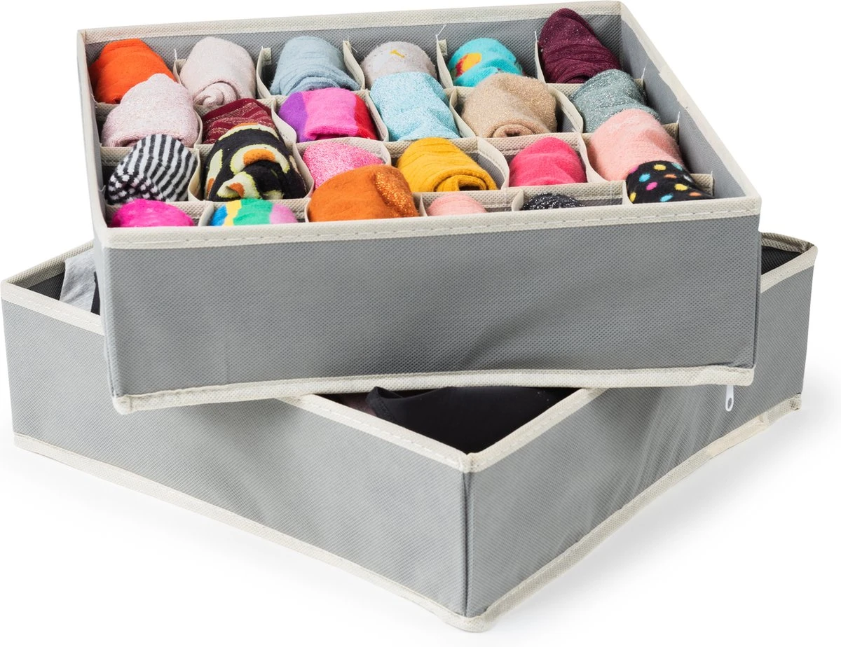 Merkloos 4-delige Ondergoed Organizer Kledingkast - Ladeverdeler - Multifunctionele Lade Bakjes - Opvouwbare Verdeler - Opbergsysteem Met Vakken - Kleding Organizer 3 Merkloos 4-delige Ondergoed Organizer Kledingkast - Ladeverdeler - Multifunctionele Lade Bakjes - Opvouwbare Verdeler - Opbergsysteem Met Vakken - Kleding Organizer