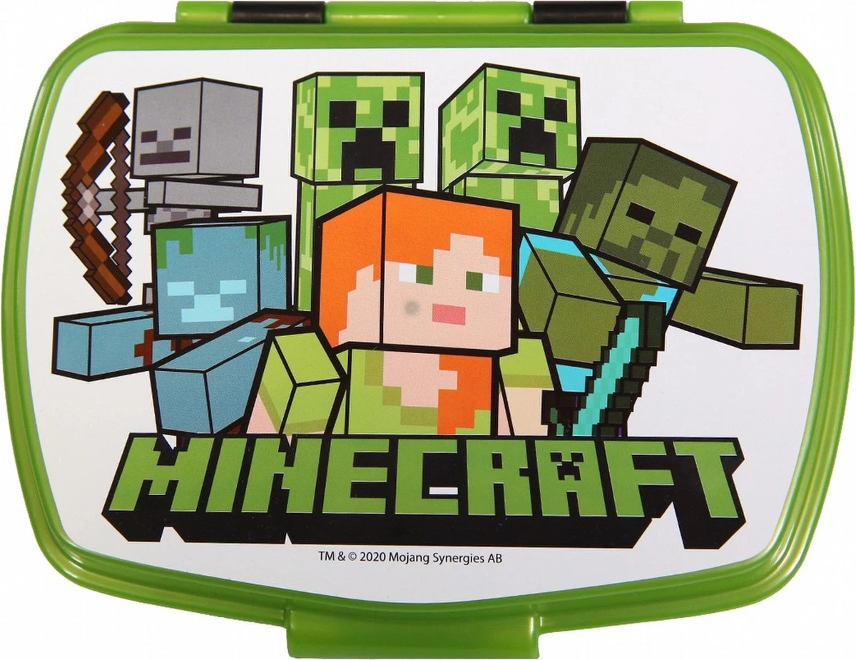 Mickey Mouse Minecraft Broodtrommel - 17x14 Cm - Brooddoos - Sandwich Box 5 Mickey Mouse Minecraft Broodtrommel - 17x14 Cm - Brooddoos - Sandwich Box - Afbeelding 3