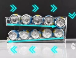 Blikjes Dispenser Voor Koelkast Organisatie - Blikjes Organizer - Blikjeshouder Voor Koelkast - Keukenbakjes - Blikjesrek - Handig Voor Thuis En Op Reis -Thuisopslag 1200x930