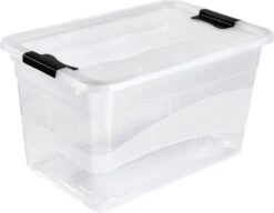 Opbergbox 52L - 59x39x34cm - Opslagbak Voor O.a. Kleding, Kerstspullen, Schoenen - Opslagbox – Kunststof