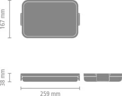 Brabantia Make & Take Lunchbox - Plat - Kunststof - Dark Grey -Thuisopslag 1200x949