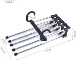 Merkloos ESSIBLE Kledingkast Organizer – Anti Slip - Ruimtebesparende Kledinghangers – Kleerhanger – Kledinghanger – Broekhanger – Functionele Hanger Kleerkast –Handige Kledinghangers -Thuisopslag 1200x951 8