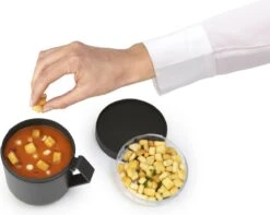 Brabantia Make & Take Soepbeker - 0,6 L - Kunststof - Dark Grey -Thuisopslag 1200x958