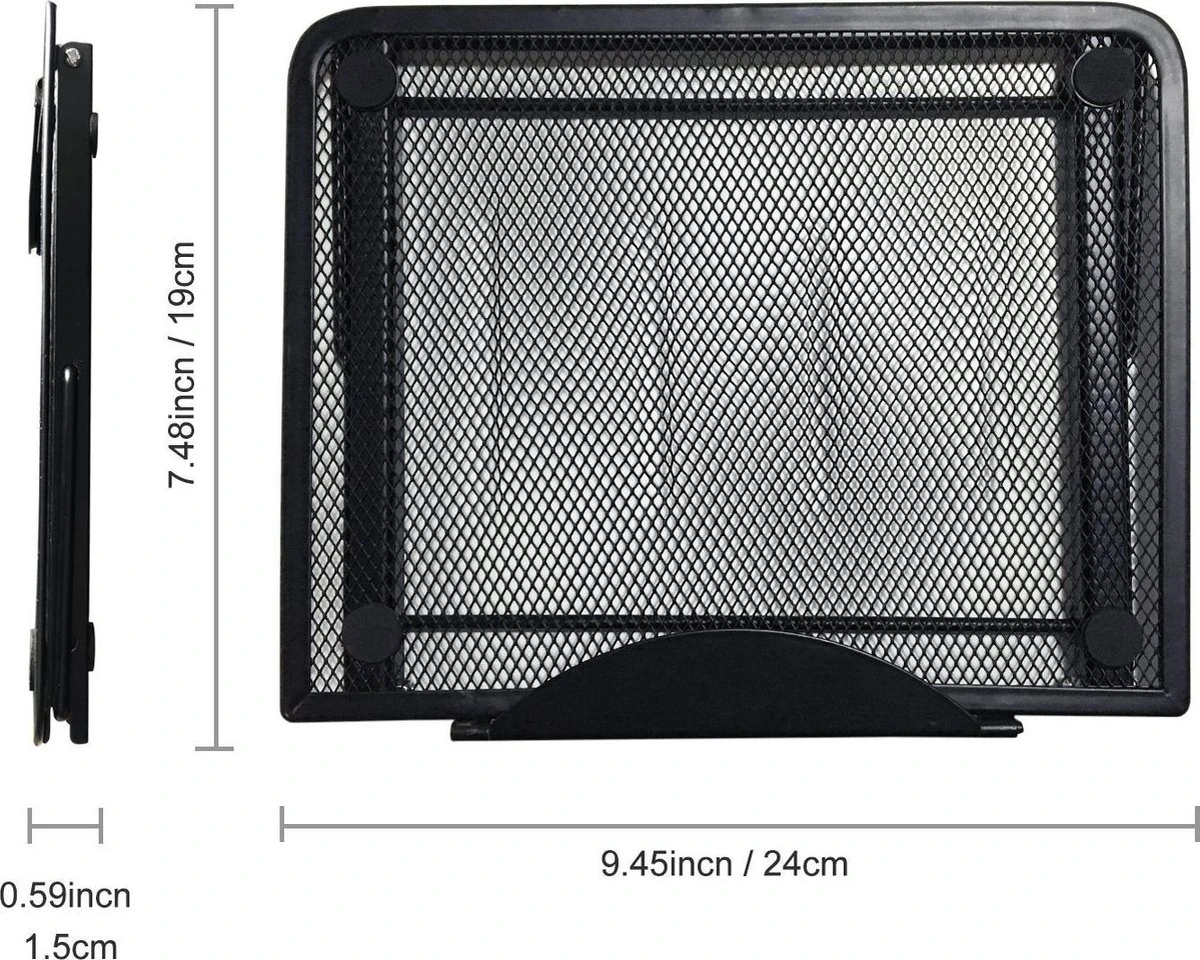 Merkloos Universele Tablet & LED A4 Lightpad Diamond Painting & Kookboek Standaard - Bureau Tafel Houder Staander - Inklapbaar & Verstelbaar, Zwart 8 Merkloos Universele Tablet & LED A4 Lightpad Diamond Painting & Kookboek Standaard - Bureau Tafel Houder Staander - Inklapbaar & Verstelbaar, Zwart - Afbeelding 6