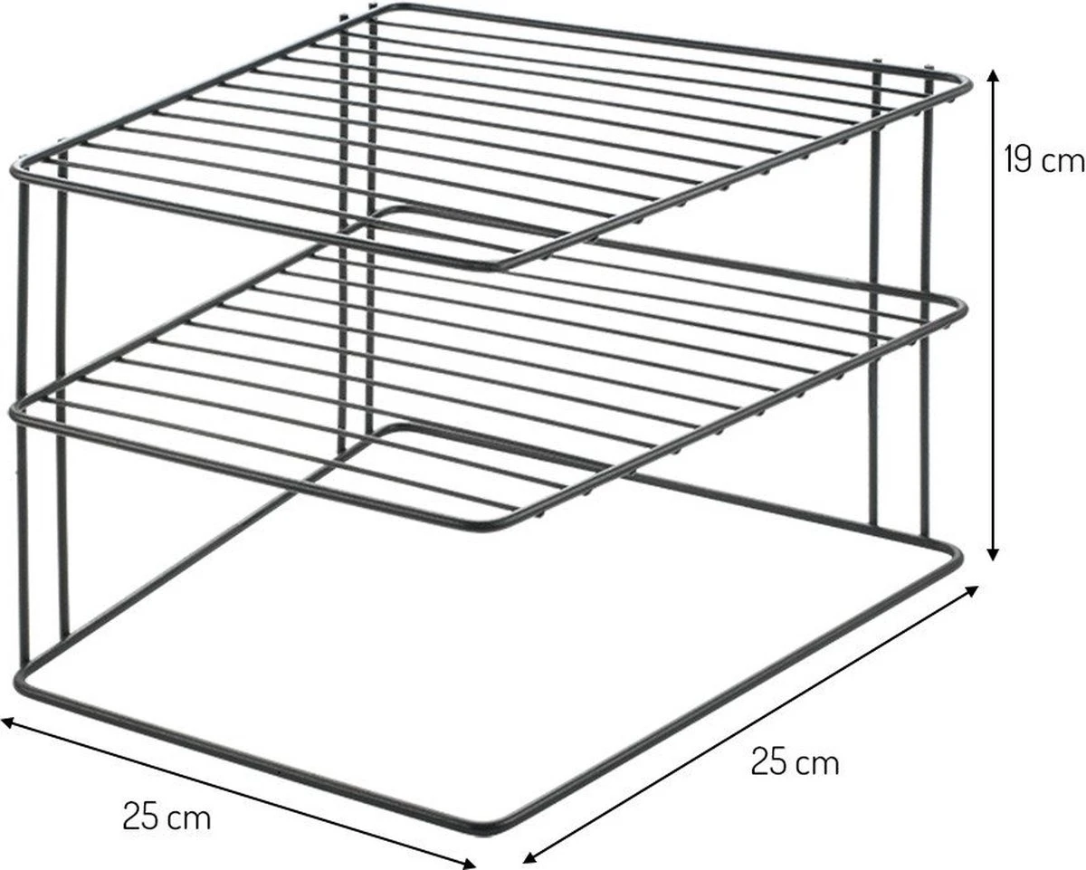 Tomado Metaltex Keukenkast Rekje 2 Etages - 2 Etages 5 Tomado Metaltex Keukenkast Rekje 2 Etages - 2 Etages - Afbeelding 3