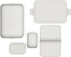 Brabantia Make & Take Bento Lunchbox Incl Bentobox - Large - Kunststof - Light Grey -Thuisopslag 1200x965
