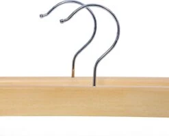 Hoppa! 8 X Houten Kledinghangers Broekhangers Broekhangers Voor Broekrokken Skid-proof Gemaakt Van Shimmy Hout 35.5 Cm -Thuisopslag 1200x967 4