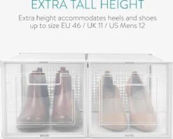 Navaris 6x Transparante Schoenendoos - Voor Schoenen, Sneakers En Hoge Hakken - Stapelbaar -Thuisopslag 1200x969 10