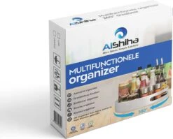 AlShiha® Organizer - Draaiplateau - Wit - Aanrecht Organizer- Badkamer Organizer - Aanrecht Organiser - Opbergrek - Make Up Organizer - Kruidenrek - Kast Organizer - Kruidenrek - Keukenkast - Keuken Organizers -Thuisopslag 1200x969 5