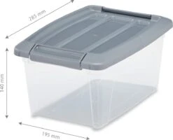 IRIS New Topbox Opbergbox - 5L - Kunststof - Transparant/Zilvergrijs - Set Van 6 -Thuisopslag 1200x970 6