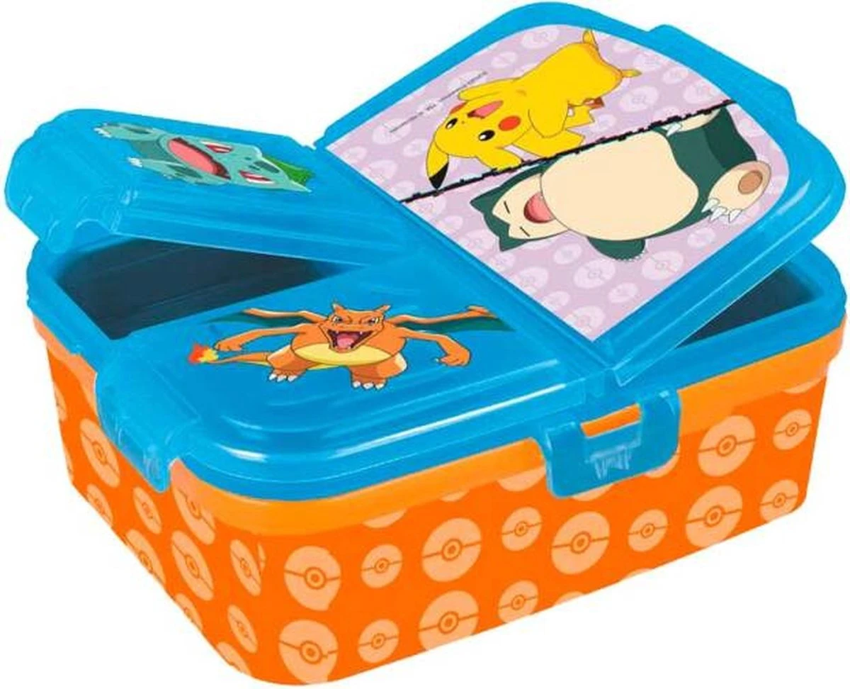 Mickey Mouse Pokemon Multi Broodtrommel 3 Vakjes - 18x13 Cm - Lunchbox - Brooddoos 3 Mickey Mouse Pokemon Multi Broodtrommel 3 Vakjes - 18x13 Cm - Lunchbox - Brooddoos
