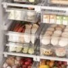 Golden Koelkast Opbergbox Laden-Uniek Ontwerp-Uittrekbare Lade-Koelkast Plank-Koelkast Houder Opbergdoos-Thuis Organizer Voor Groenten En Fruit Eieren