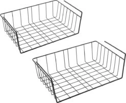 Tomado - Metaltex - Kasthangmanden Babette - Set Van 2 Hangmanden - 40 Cm - Zwart