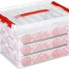 Q-line Kerstballen Opbergbox 22L - Trays Voor 60 Kerstballen - Transparant/rood -Thuisopslag 1200x981 2