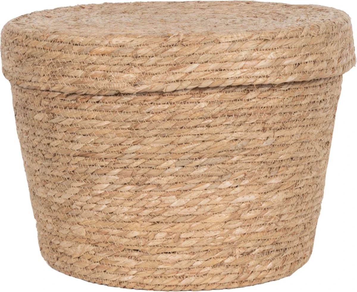 Opbergmand Rotan - Bruin - Ø23cm - Met Deksel - Mand Dorian Klein - Giga Meubel 5 Opbergmand Rotan - Bruin - Ø23cm - Met Deksel - Mand Dorian Klein - Giga Meubel - Afbeelding 3