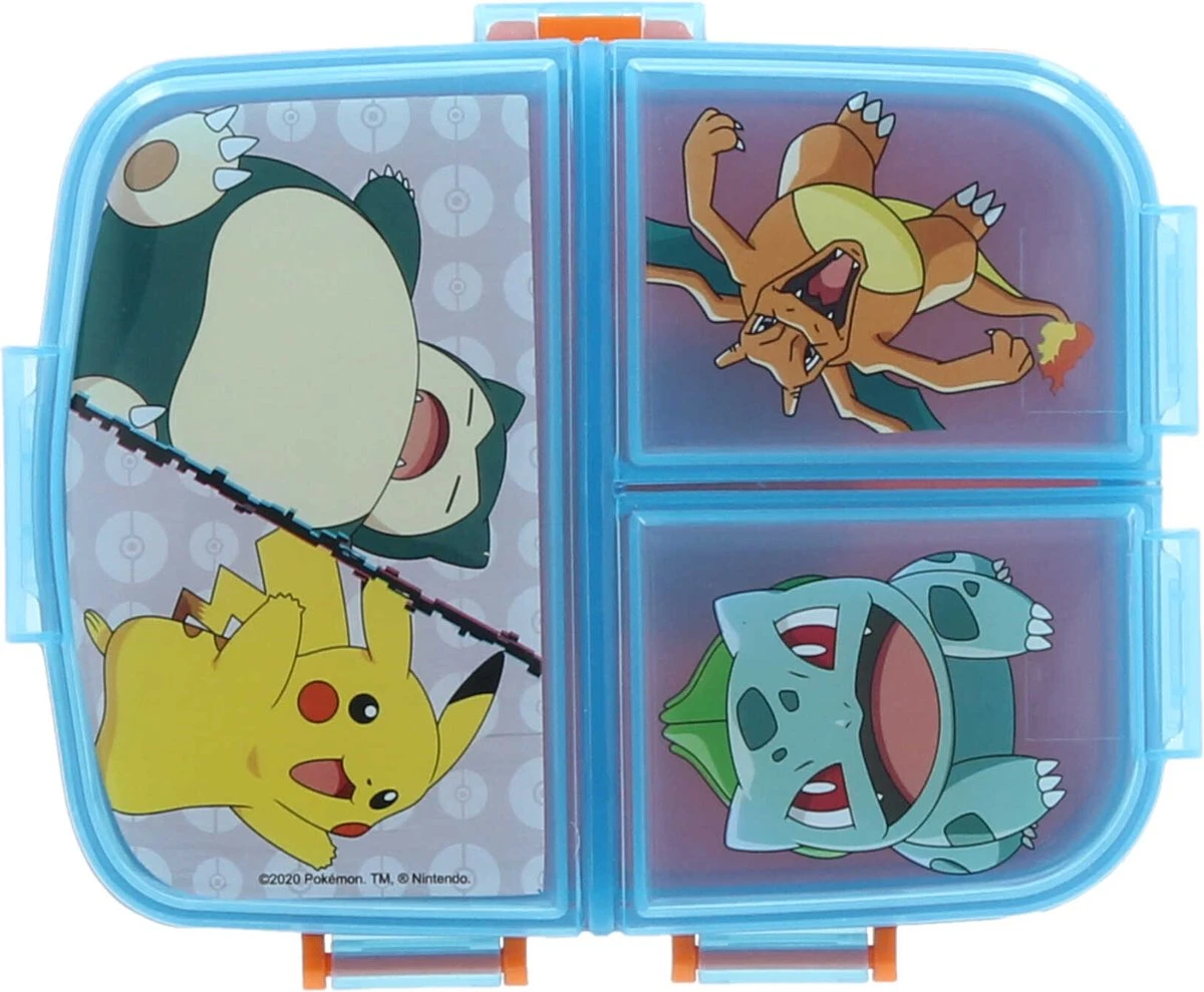 Mickey Mouse Pokemon Multi Broodtrommel 3 Vakjes - 18x13 Cm - Lunchbox - Brooddoos 4 Mickey Mouse Pokemon Multi Broodtrommel 3 Vakjes - 18x13 Cm - Lunchbox - Brooddoos - Afbeelding 2