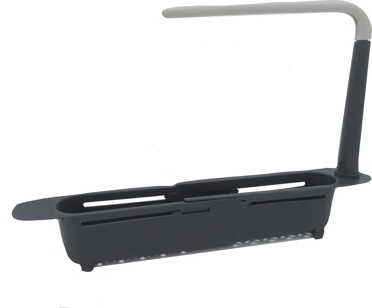 Ariko Gootsteen Organizer - Aanrecht Gootsteen Bakje - Vaatdoekhouder - Spons Opbergrek - Verstelbaar - Zwart/Grijs 3 Ariko Gootsteen Organizer - Aanrecht Gootsteen Bakje - Vaatdoekhouder - Spons Opbergrek - Verstelbaar - Zwart/Grijs