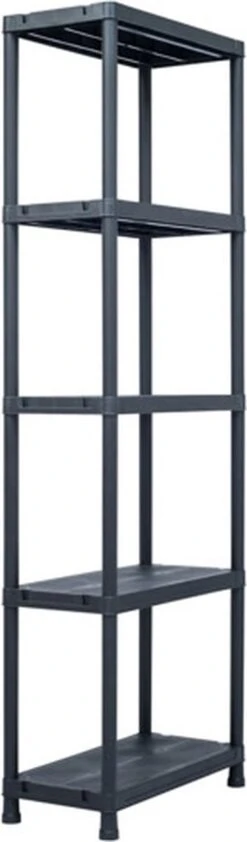 VidaXL Opbergrek 125 Kg 60x30x180 Cm Kunststof Zwart