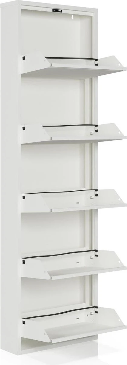 Schoenenkast Bodi 5-vaks Wit 10 Schoenenkast Bodi 5-vaks Wit - Afbeelding 8