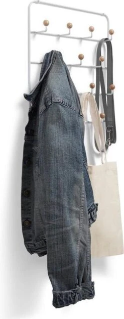 Umbra Kapstok Deurhanger - Estique 14 Haken - Wit - Metaal -Thuisopslag 470x1200