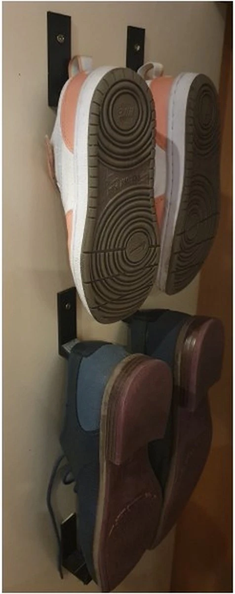 Merkloos Ophang Haken (klein) Met Schroef - 6 Stuks Voor 3 Paar Schoenen - Universele Haken - Schoenen Ophangen - Kast Organiseren - Schoenen Opbergsysteem - Mat Zwart - Incl. Bevestigingsmateriaal 6 Merkloos Ophang Haken (klein) Met Schroef - 6 Stuks Voor 3 Paar Schoenen - Universele Haken - Schoenen Ophangen - Kast Organiseren - Schoenen Opbergsysteem - Mat Zwart - Incl. Bevestigingsmateriaal - Afbeelding 4