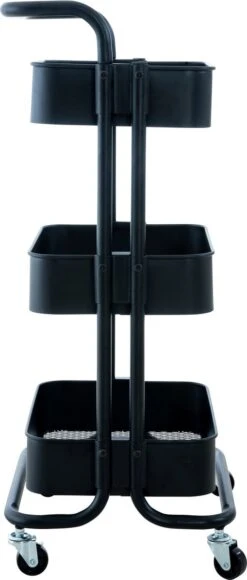 Trolley Keuken - Trolley Op Wieltjes - Trolley Serveerwagen - Zwart -Thuisopslag 511x1200 1