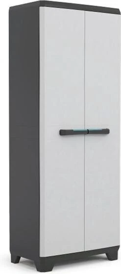 Keter Linear Utility Opbergkast - 68x173x39 Cm - Grijs/Zwart