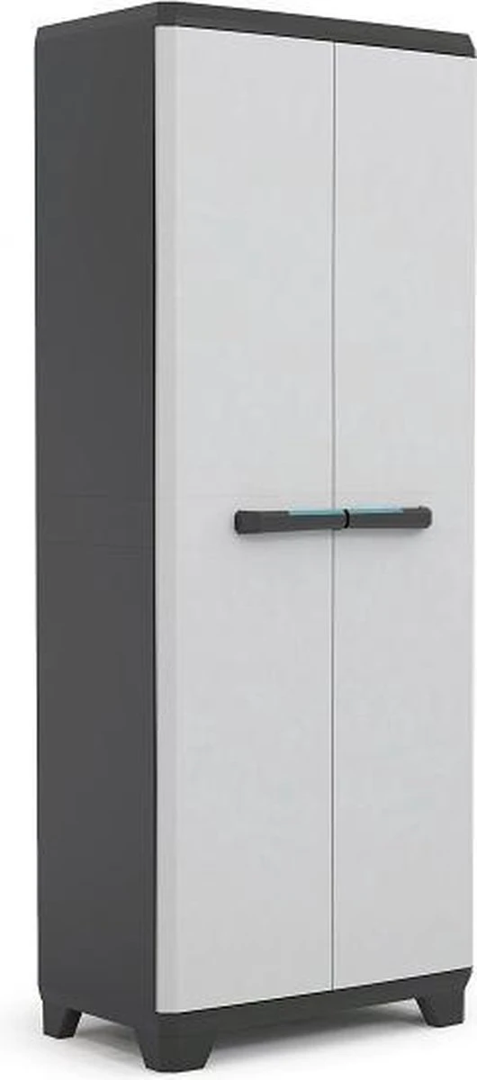 Keter Linear Utility Opbergkast - 68x173x39 Cm - Grijs/Zwart 3 Keter Linear Utility Opbergkast - 68x173x39 Cm - Grijs/Zwart