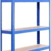 G-Rack Rekken Voor Zwaar Gebruik, 1 Blauwe Opslagplank 5 Vakken - Voor Kelder, Werkplaats, Berging, Garage - Metaal I 180 X 90 X 30 Cm I 175 Kg Belasting Per Plank (totaal 875 Kg) I 5 Jaar Garantie -Thuisopslag 531x1200
