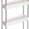 Smal Keukenrek Of Opbergrek 4 Laags Op Wieltjes - Smalle Keuken Kast - Keukentrolley Met Wielen - Wit -Thuisopslag 545x1200 1