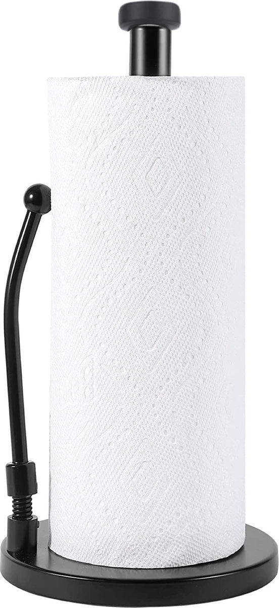 Keukenrolhouder Keuken Accessoires Keukenpapier Houder Zwart RVS 4 Keukenrolhouder Keuken Accessoires Keukenpapier Houder Zwart RVS - Afbeelding 2