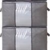 Hoogwaardige Opbergtas Voor Kleding - 4 Stuks - Grijs - Organizer Voor Dekbed - Opbergzak - Opbergers Voor Seizoenskleding - Zakken Om Ruimte Te Besparen - Opslag Voor Dekbed -Thuisopslag 560x1200