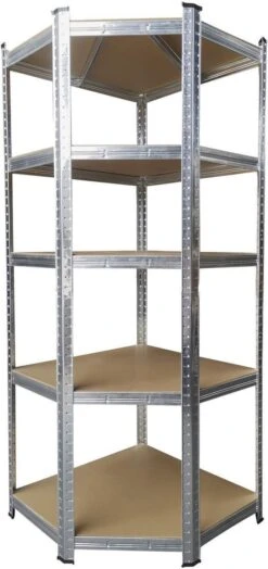 Werkzeug Stellingkast Voor De Hoek- Hoekkast - 5 Planken- 875 Kg Draagkracht - -Thuisopslag 566x1200 1