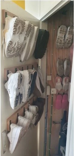 Merkloos Ophang Haken (klein) Met Schroef - 6 Stuks Voor 3 Paar Schoenen - Universele Haken - Schoenen Ophangen - Kast Organiseren - Schoenen Opbergsysteem - Mat Zwart - Incl. Bevestigingsmateriaal 8 Merkloos Ophang Haken (klein) Met Schroef - 6 Stuks Voor 3 Paar Schoenen - Universele Haken - Schoenen Ophangen - Kast Organiseren - Schoenen Opbergsysteem - Mat Zwart - Incl. Bevestigingsmateriaal -Thuisopslag 571x1200 1