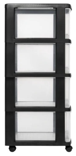 Curver Essentials Ladesysteem - 4x20L + Wielen -Thuisopslag 586x1200