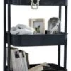 Multifunctionelle Trolley - Zwart - Kast Op Wieltjes – Kar Op Wielen – 3-laagse Kast – Bakkerskast – Stellingkast – Rolkast – Keukentrolley – Serveerwagen – Keukentrolley Op Wieltjes – Badkamertrolley H85xB34xL45 CM 2 Multifunctionelle Trolley - Zwart - Kast Op Wieltjes – Kar Op Wielen – 3-laagse Kast – Bakkerskast – Stellingkast – Rolkast – Keukentrolley – Serveerwagen – Keukentrolley Op Wieltjes – Badkamertrolley H85xB34xL45 CM -Thuisopslag 589x1200