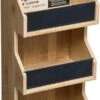 Merkloos Decopatent® 3 Laags Keuken Opbergrek - Staand Rek 3 Etages - Keukenrek - Bamboe Hout - Etagere Rek - Kruidenrek - Keuken Organizer