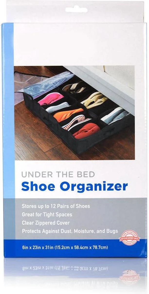 Merkloos Decopatent® Schoenen Organizer - 12 Paar Schoenen - Opberg Tas - Opbergzak Met Rits - Schoenen Opbergen Onder Bed Of In De Kast 10 Merkloos Decopatent® Schoenen Organizer - 12 Paar Schoenen - Opberg Tas - Opbergzak Met Rits - Schoenen Opbergen Onder Bed Of In De Kast - Afbeelding 8