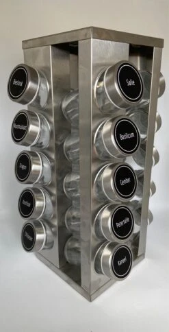 Pleasantwork Kruidenrek - Staand - Draaibaar - 20 Potjes -Thuisopslag 613x1200