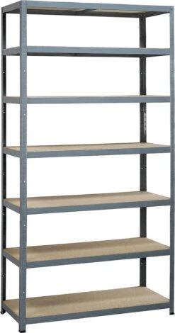 Avasco Opbergrek XL Strong Tower - 120cm Breed, 222cm Hoog - 1400 Kg Draagkracht - 200 Kg Draagkracht Per Plank - Monteren Zonder Schroeven