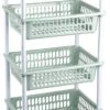 Opberger/organiser Trolley/roltafel Met 4 Manden 85 Cm Mintgroen - Etagewagentje/karretje Met Opbergkratten -Thuisopslag 633x1200 2
