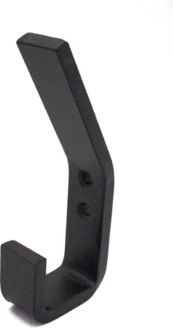 Marcellis - Ophang Haak - Luxe Industriële Kapstok Haak - Hoed Jas Haak - 5 Stuks - Mat Zwart - Metaal - Incl. Bevestigingsmateriaal