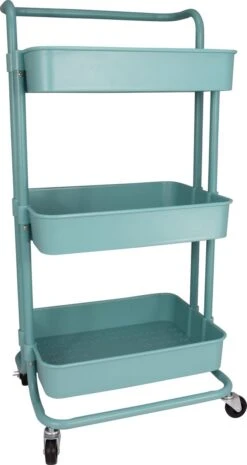 O'DADDY® Keukentrolley Op Wieltjes - Serveerwagen - Keukentrolley Blauw - Verrijdbaar En Vast - 3 Lagen - 86 X 43 X 36 Cm -Thuisopslag 637x1200