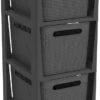 Rotho Tower Brisen - Ladekast 3 X 16L Met Wieltjes - Antraciet -Thuisopslag 645x1200 1